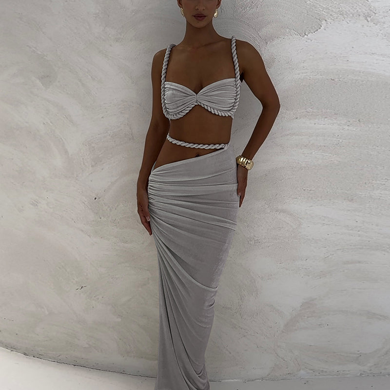 Modernes Co-Ord Set mit Maxi-Rock