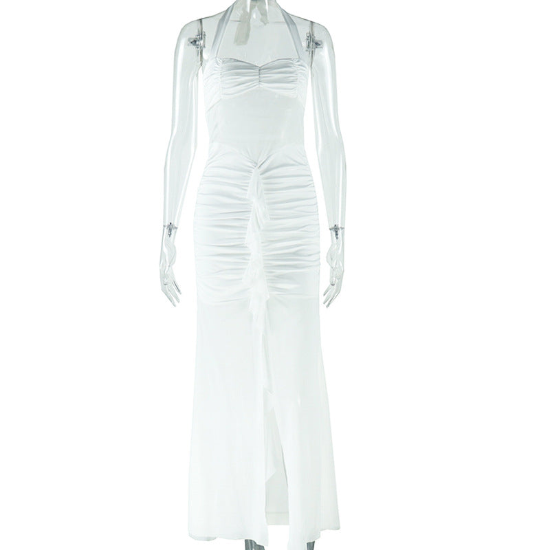 Weißes Bodycon Maxi-Kleid