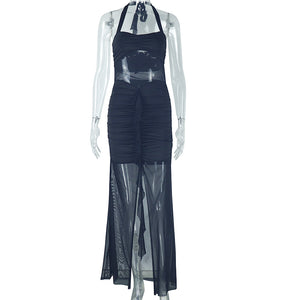 Weißes Bodycon Maxi-Kleid