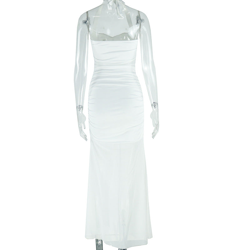 Weißes Bodycon Maxi-Kleid